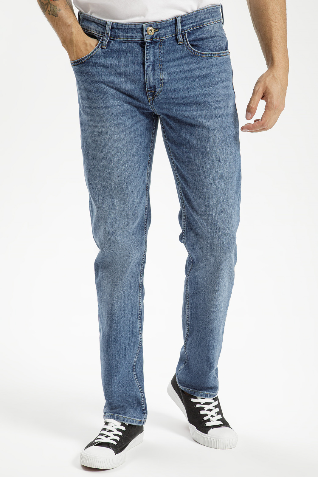 Pánské džíny CROSS JEANS Jack klasicky modré-seprané-33/32