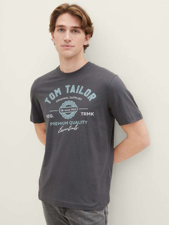 Pánské tričko  Tom Tailor  šedé