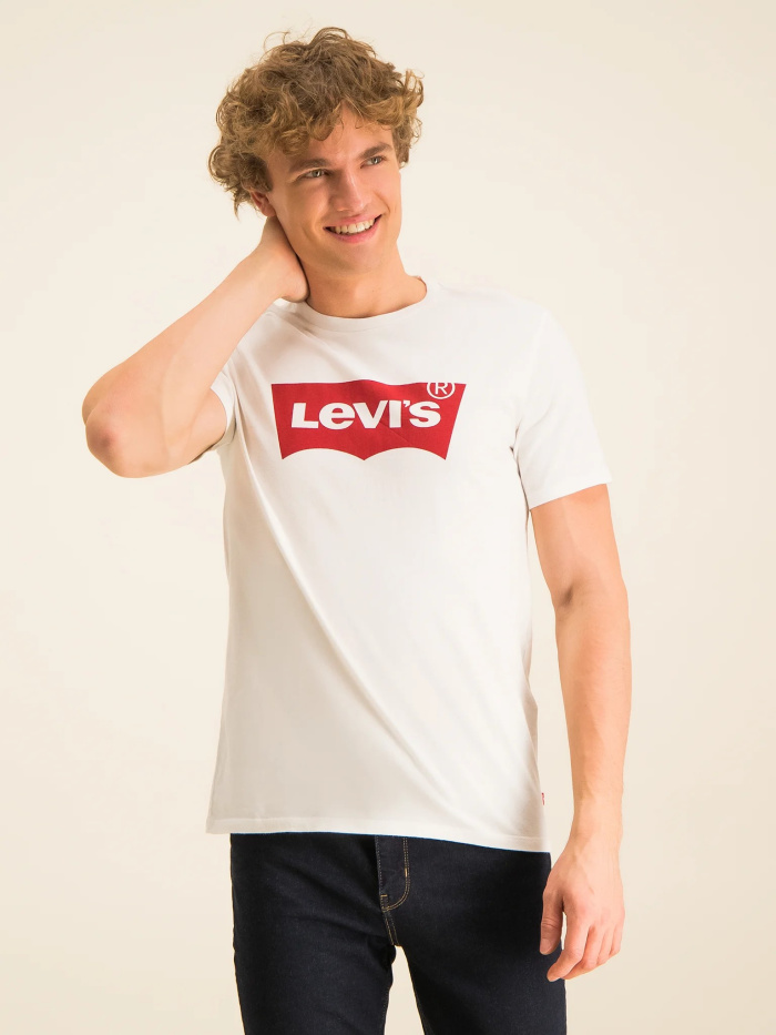 Pánské tričko k.r. LEVI'S bílé