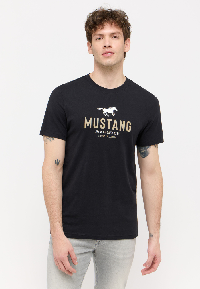 Pánské tričko k.r. MUSTANG černé