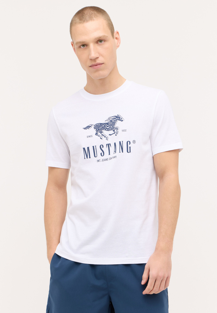 Pánské tričko k.r. MUSTANG bílé