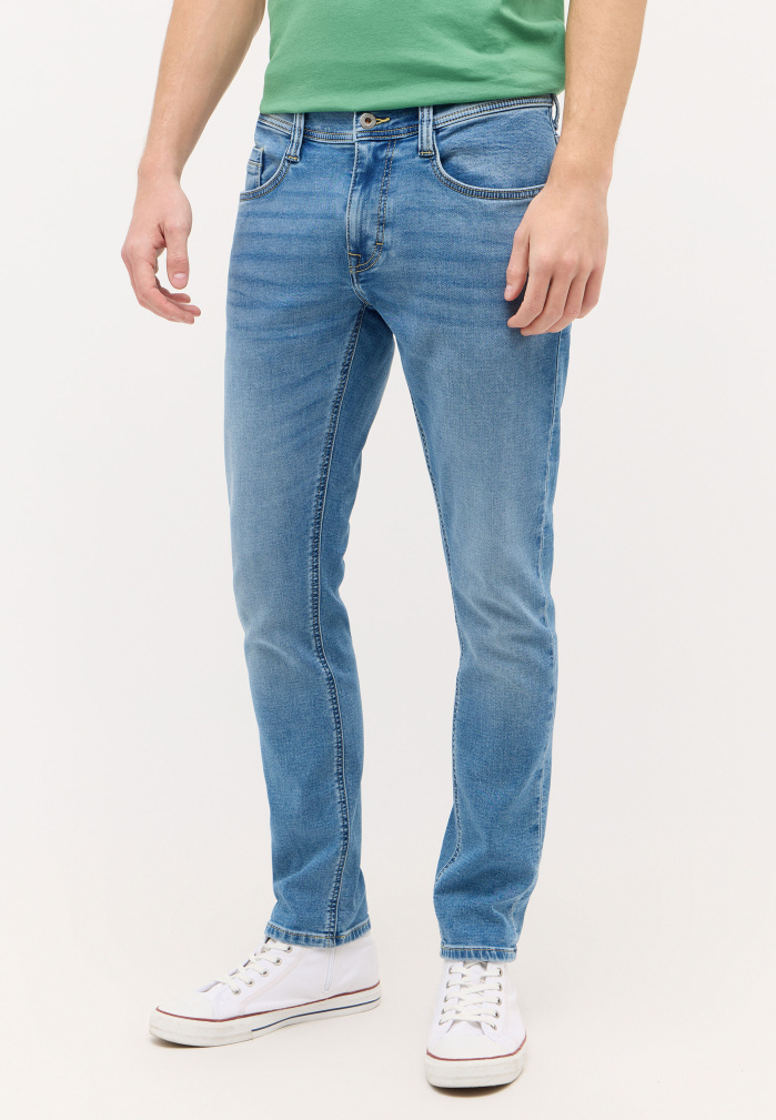 Pánské džíny MUSTANG Oregon Slim K světle modré-seprané